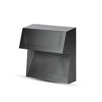   V-TAC Led lépcsőlámpa négyzet forma 3W fekete 3000K - 1398