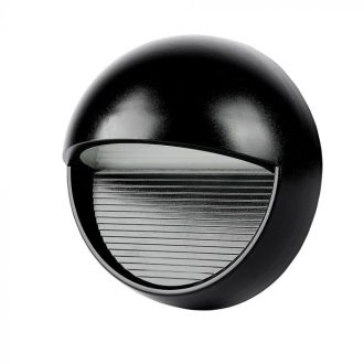 V-TAC Led lépcsőlámpa kerek forma 3W fekete 4000K - 1405