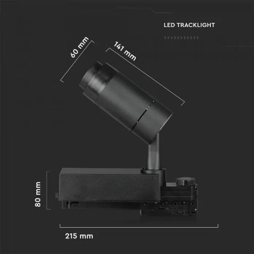 V-TAC 15W LED SÍNES LÁMPA Bluetooth vezérléssel fekete 3 az 1-ben - 1457