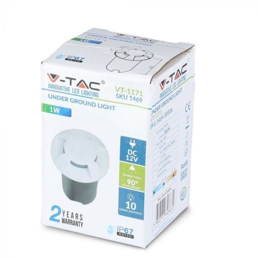 V-TAC Led Talajlámpa négy irányú 1W fehér 6500K - 1471