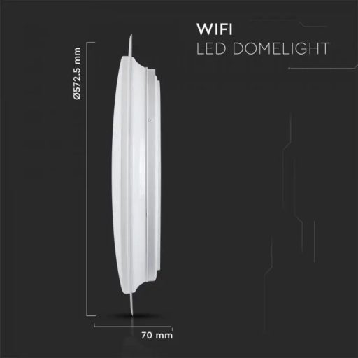 V-TAC 60W LED mennyezeti lámpa SMART 3 az 1-ben távirányítóval - 1498