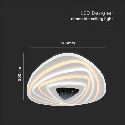V-TAC 120W Smart Dekoratív mennyezeti LED lámpa távirányítóval 3in1  - 15357