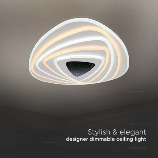 V-TAC 120W Smart Dekoratív mennyezeti LED lámpa távirányítóval 3in1  - 15357