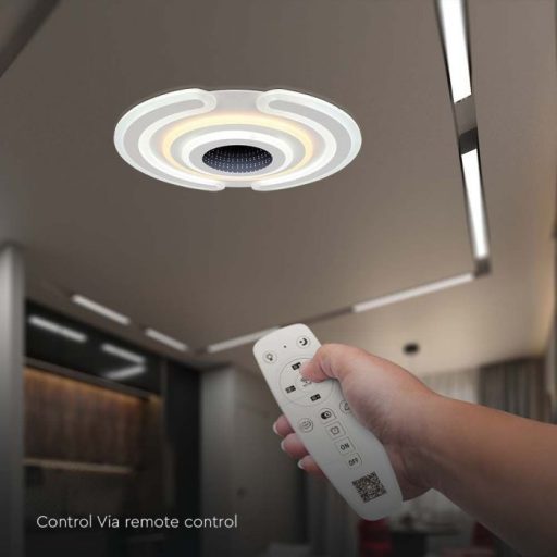 V-TAC 95W Smart Dekoratív mennyezeti LED lámpa távirányítóval 3in1  - 15358