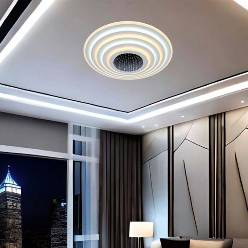 V-TAC 125W Smart Dekoratív mennyezeti LED lámpa távirányítóval 3in1  - 15359