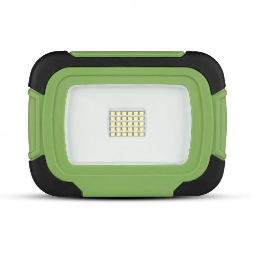 V-TAC LED tölthető, hordozható reflektor USB aljzattal, SOS funkcióval 20W 100° 4000K zöld, fekete házas (Samsung Chip) - 20039