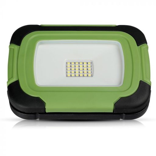 V-TAC LED tölthető, hordozható reflektor USB aljzattal, SOS funkcióval 20W 100° 4000K zöld, fekete házas (Samsung Chip) - 20039