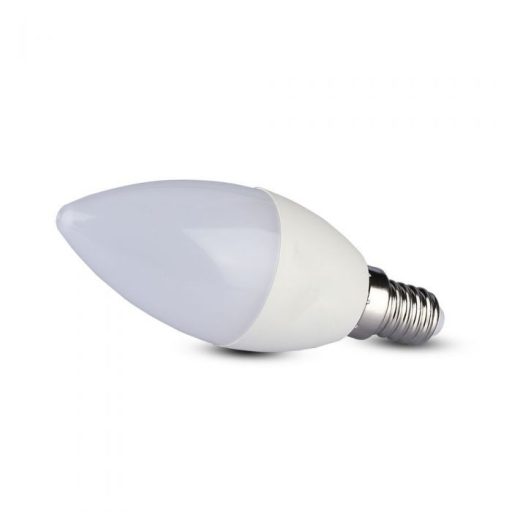 V-TAC LED izzó dimmelhető  E14 C37 5.5W 200° 6400K gyertya (Samsung Chip) - 20187
