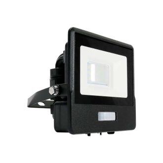   V-TAC 10W MOZGÁSÉRZÉKELŐS LED REFLEKTOR 100° 3000K FEKETE HÁZAS (SAMSUNG CHIP) - 20256