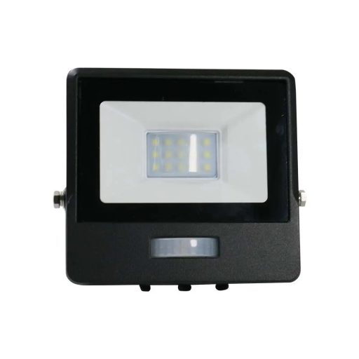 V-TAC 10W MOZGÁSÉRZÉKELŐS LED REFLEKTOR 100° 3000K FEKETE HÁZAS (SAMSUNG CHIP) - 20256