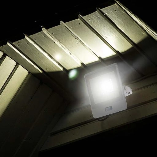 V-TAC 10W MOZGÁSÉRZÉKELŐS LED REFLEKTOR 100° 6500K FEHÉR HÁZAS (SAMSUNG CHIP) - 20270