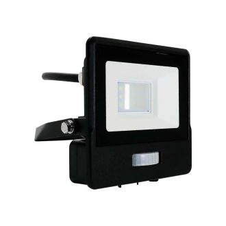   V-TAC 10W MOZGÁSÉRZÉKELŐS LED REFLEKTOR 100° 6500K FEKETE HÁZAS (SAMSUNG CHIP) - 20282