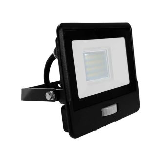   V-TAC 20W MOZGÁSÉRZÉKELŐS LED REFLEKTOR 100° 6500K FEKETE HÁZAS (SAMSUNG CHIP) - 20285