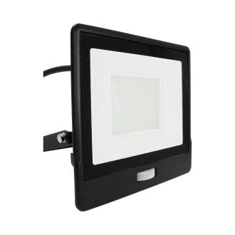   V-TAC 50W MOZGÁSÉRZÉKELŐS LED REFLEKTOR 100° 4000K FEKETE HÁZAS (SAMSUNG CHIP) - 20290