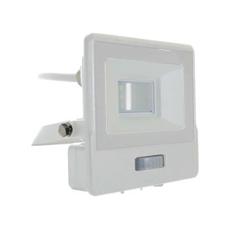   V-TAC 10W MOZGÁSÉRZÉKELŐS LED REFLEKTOR 100° 4000K FEHÉR HÁZAS (SAMSUNG CHIP) - 20293