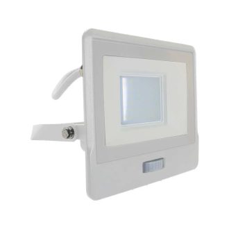   V-TAC 30W MOZGÁSÉRZÉKELŐS LED REFLEKTOR 100° 6500K FEHÉR HÁZAS (SAMSUNG CHIP) - 20300