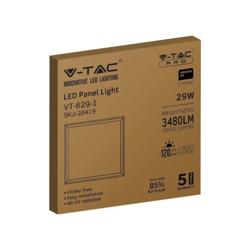 V-TAC LED panel 29W 120lm/W 600 x 600 mm 4000K  - 20419