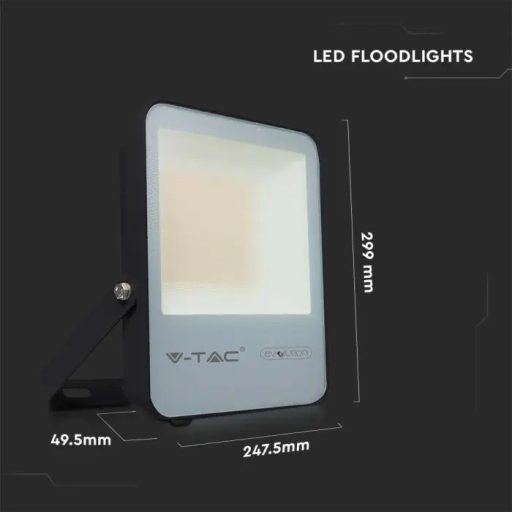 V-TAC 100W LED reflektor 100° 4000K 185LM/W fekete házas (Samsung Chip) - 20453