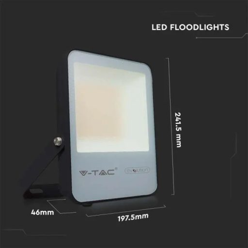 V-TAC 150W LED reflektor 100° 4000K 185LM/W fekete házas (Samsung Chip) - 20455