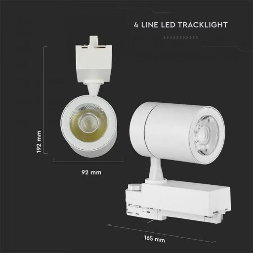 V-TAC LED SÍNES LÁMPA 35W COB - fehér - 4000K - 211256