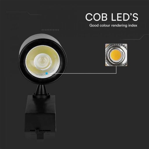 V-TAC 35W LED SÍNES LÁMPA fekete 3000K - 211285