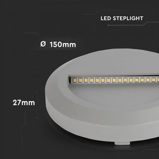 V-TAC Led lépcsőlámpa 2W szürke 3000K - 211319