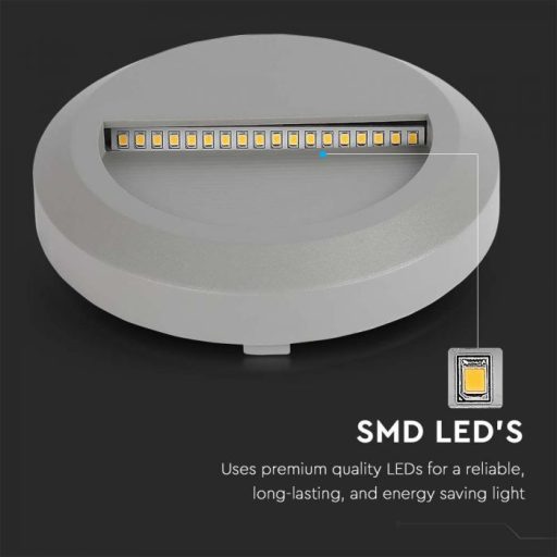 V-TAC Led lépcsőlámpa 2W szürke 3000K - 211319