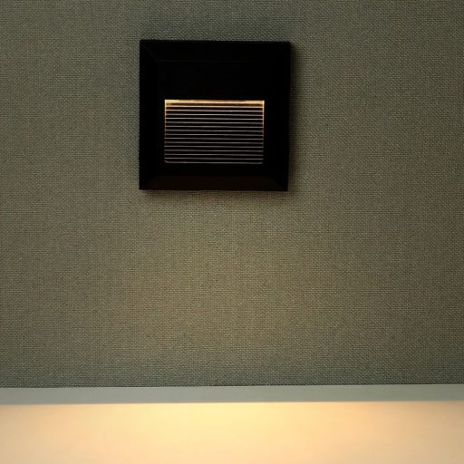 V-TAC Led lépcsőlámpa 2W fekete 3000K - 211323