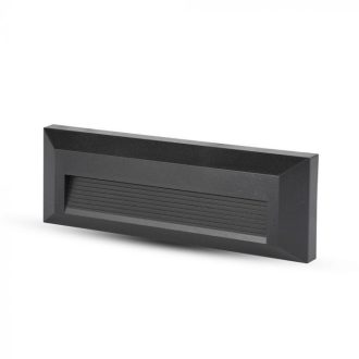   V-TAC Led lépcsőlámpa téglalap forma 3W fekete 4000K - 211328