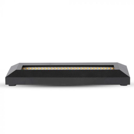 V-TAC Led lépcsőlámpa téglalap forma 3W fekete 3000K - 211329