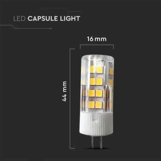 V-TAC LED spotlámpa  G4 3.2W 12V 300° 4000K tűlábas (Samsung Chip) - 21132