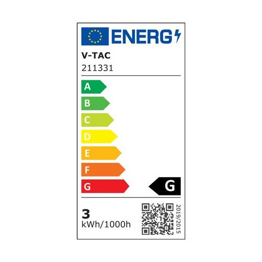 V-TAC Led lépcsőlámpa téglalap forma 3W szürke 3000K - 211331