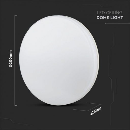 V-TAC LED mennyezeti kör lámpatest SAMSUNG CHIP 15W 125lm/W 3000K IP44 - 2113889