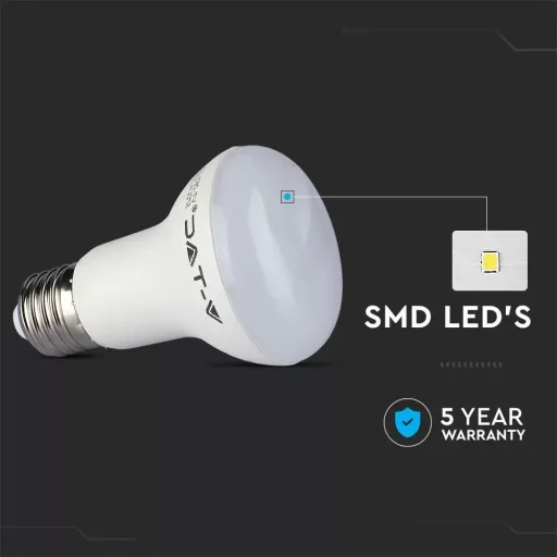 V-TAC LED izzó  E27 R63 8.5W 120° 3000K spot (Samsung Chip) - 21141