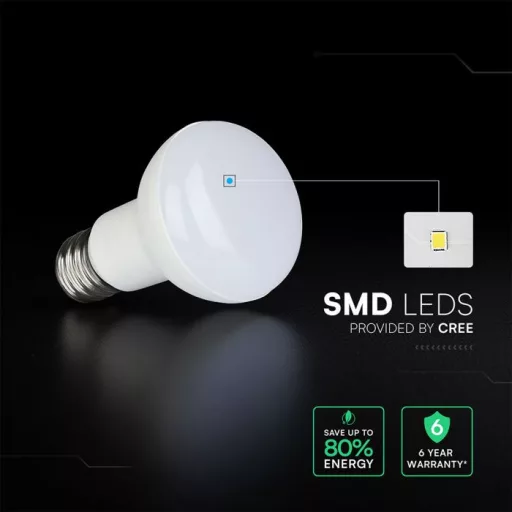 V-TAC LED izzó  E27 R63 8.5W 120° 4000K spot (CREE Chip) - 211426