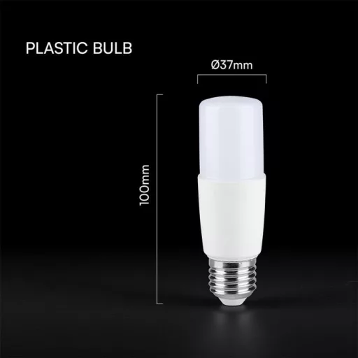 V-TAC LED izzó  E27 T37 7.5W 230° 3000K STIK, henger (CREE Chip) - 211446