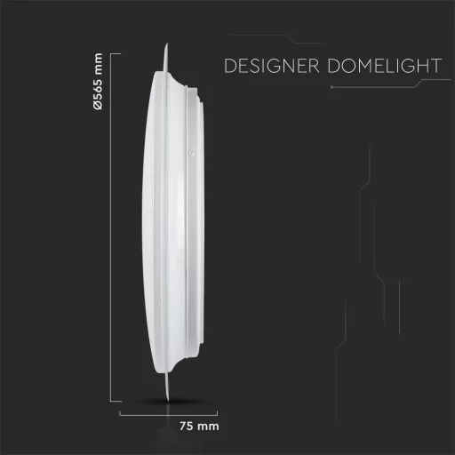 V-TAC Led mennyezeti lámpa csillagos búrával távirányítóval Φ565 30W/60W/30W - 2114551