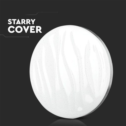 V-TAC Led mennyezeti lámpa csillagos búrával távirányítóval Φ395 20W/40W/20W - 2114601