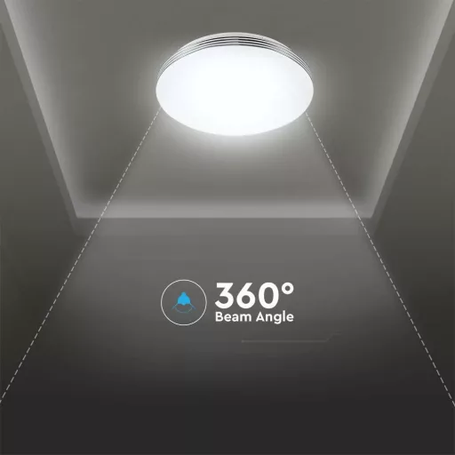 V-TAC Led mennyezeti lámpa csillagos búrával távirányítóval Φ500 30W/60W/30W - 2114611