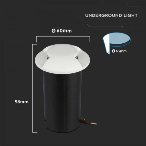 V-TAC Led Talajlámpa 1W 3000K - 211465
