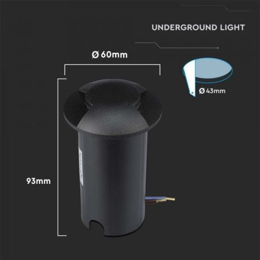 V-TAC Led Talajlámpa 1W 3000K - 211466