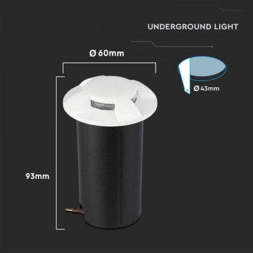 V-TAC Led Talajlámpa 1W 3000K - 211469