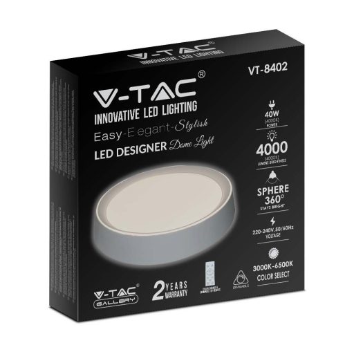 V-TAC Led mennyezeti lámpa távirányítóval Φ395 20W/40W/20W - 2114761