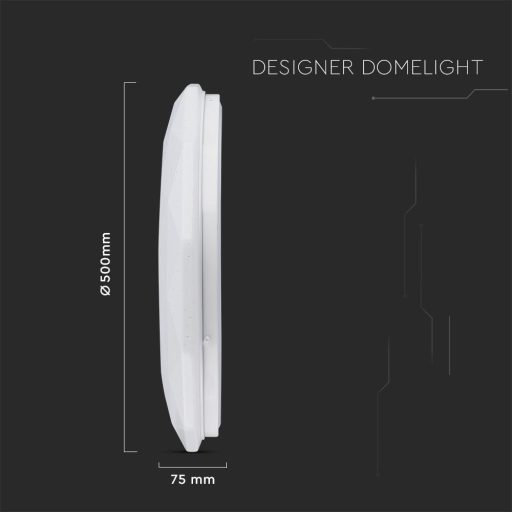 V-TAC Led mennyezeti lámpa csillagos búrával távirányítóval Φ500 30W/60W/30W - 2114921