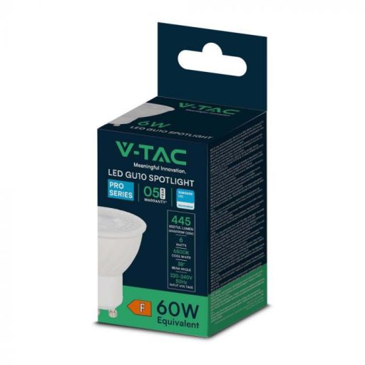V-TAC LED spotlámpa  GU10 MR16 6W 38° 6500K spot (Samsung Chip) - 21167