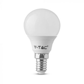   V-TAC LED izzó  E14 P45 4.5W 180° 3000K kisgömb (Samsung Chip) - 21168