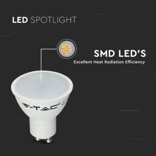 V-TAC LED spotlámpa  GU10 MR16 4.5W 6400K 110° spot - 211687