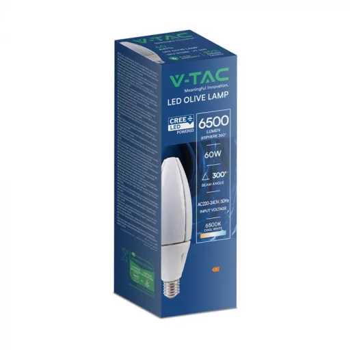 V-TAC LED izzó  E40 60W 300° 6500K Olive (Cree Chip) - 211886