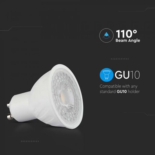 V-TAC LED spotlámpa GU10 MR16 6W 110° 3000K - 211921
