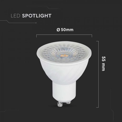 V-TAC LED spotlámpa dimmelhető GU10 MR16 6W 110° 3000K - 211981